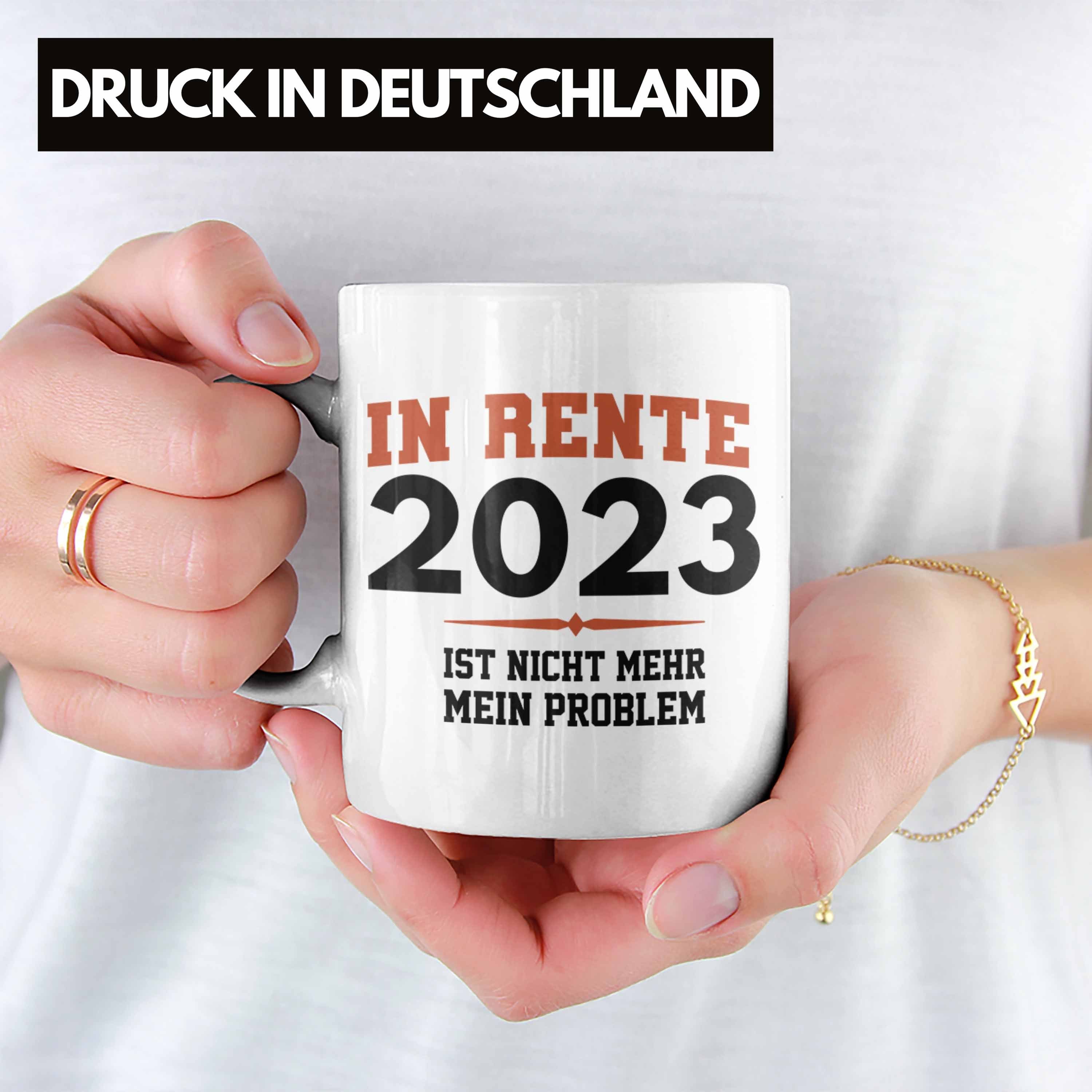 Trendation Tasse Trendation - Ruhestand Geschenk Rente Renter 2023 Weiss Tasse