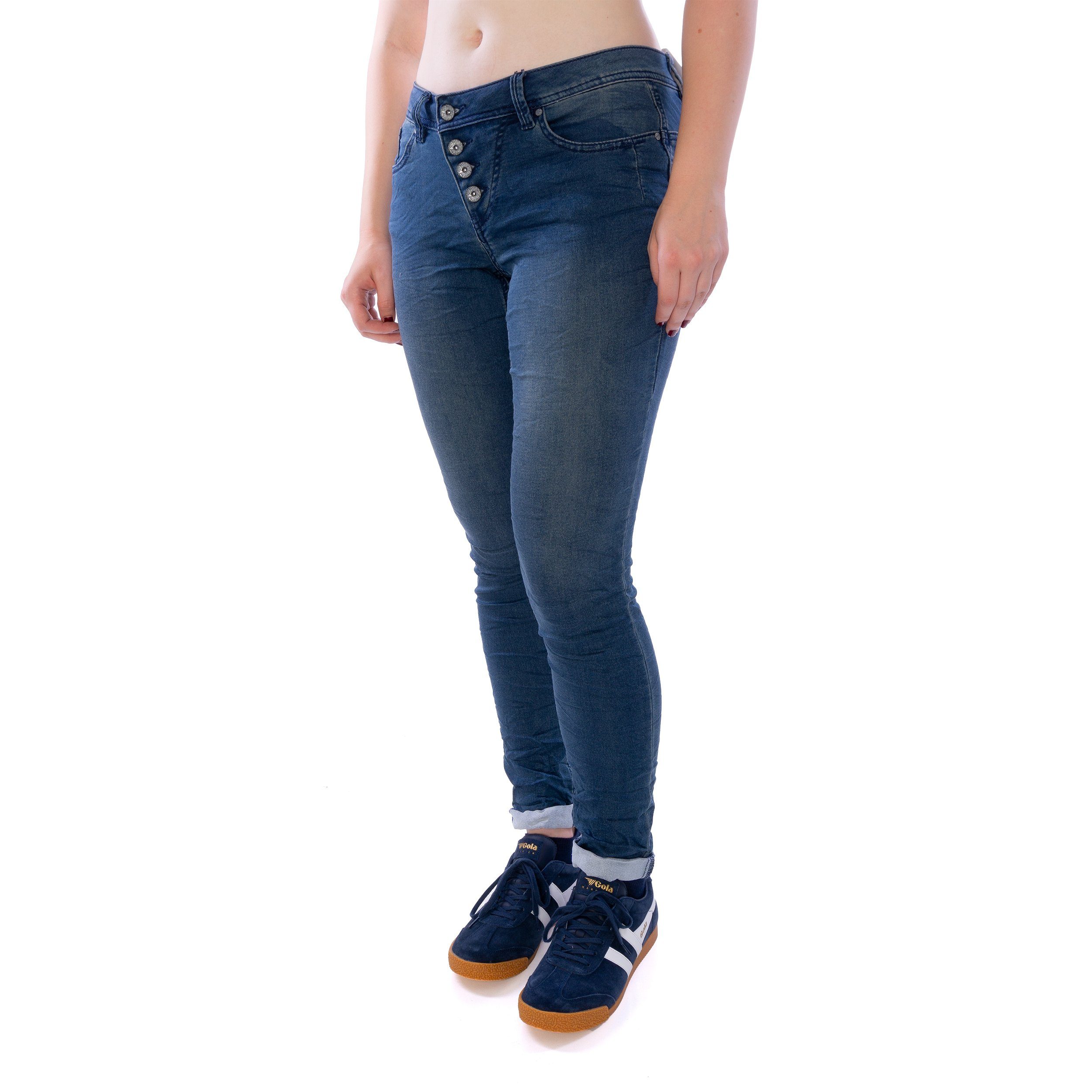 Buena Vista Slim-fit-Jeans Buena Vista Malibu sweat denim Jeans Damen Hose (1-tlg) Middle Blue