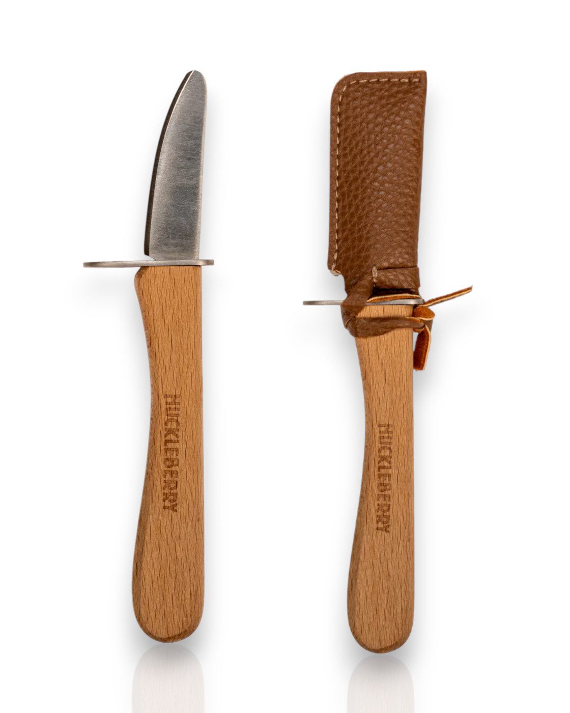 WestCraft Карманные ножи Huckleberry Holzschnitzmesser für Kinder – inkl. Booklet & Hülle, Kindgerechtes Schnitzmesser mit Buchenholzgriff und Edelstahlklinge