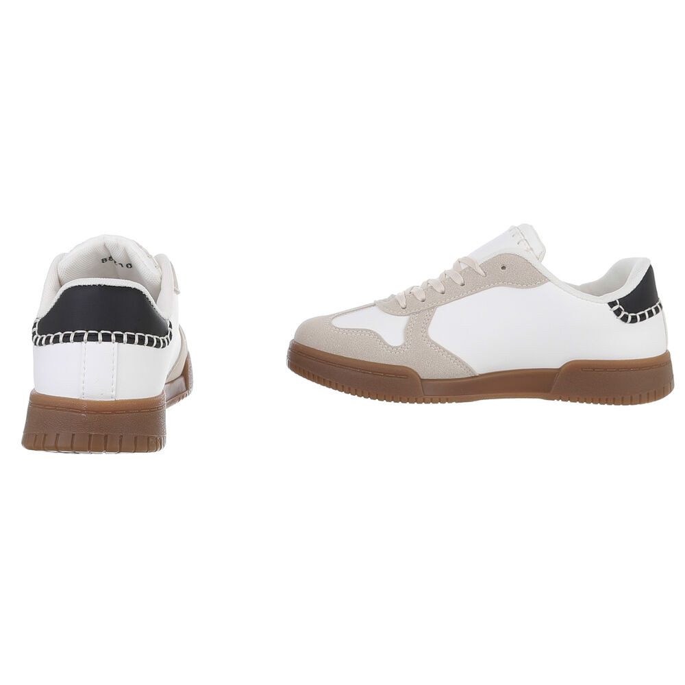 Ital-Design Damen Low-Top Freizeit Sneaker (88828604) Flach Sneakers Low in Beige – Bild 5 von 5