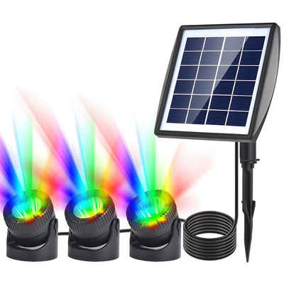 Tidyard LED Solarleuchte LED Gartenstrahler, Solar, LED Lampenperlen, RGB, Farbiges, Warmweiß, Wasserdichte