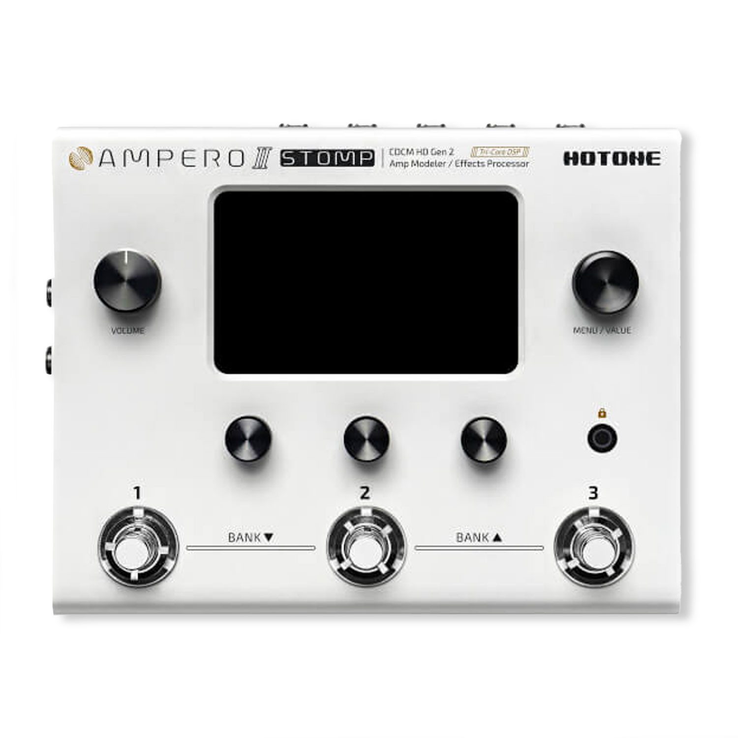 Hotone E-Gitarre Hotone Effektgerät Ampero II Stomp Amp-Modeler, Digital, 1-St., Multi-Effektpedal, Professionelles Multi-FX und Amp-Modeler