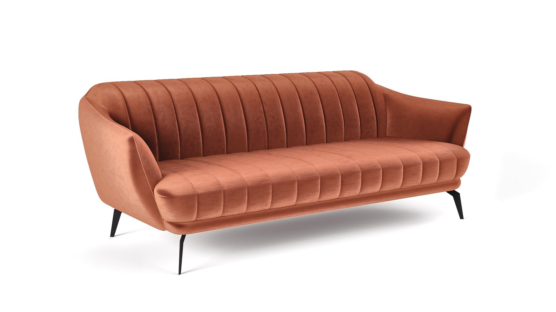 3-Sitzer - Rot 3 - Dreisitzer Fore Sofa Elegantes Sofa Modernes Ausklappbares Sofa 3-Sitzer - Siblo Sofa