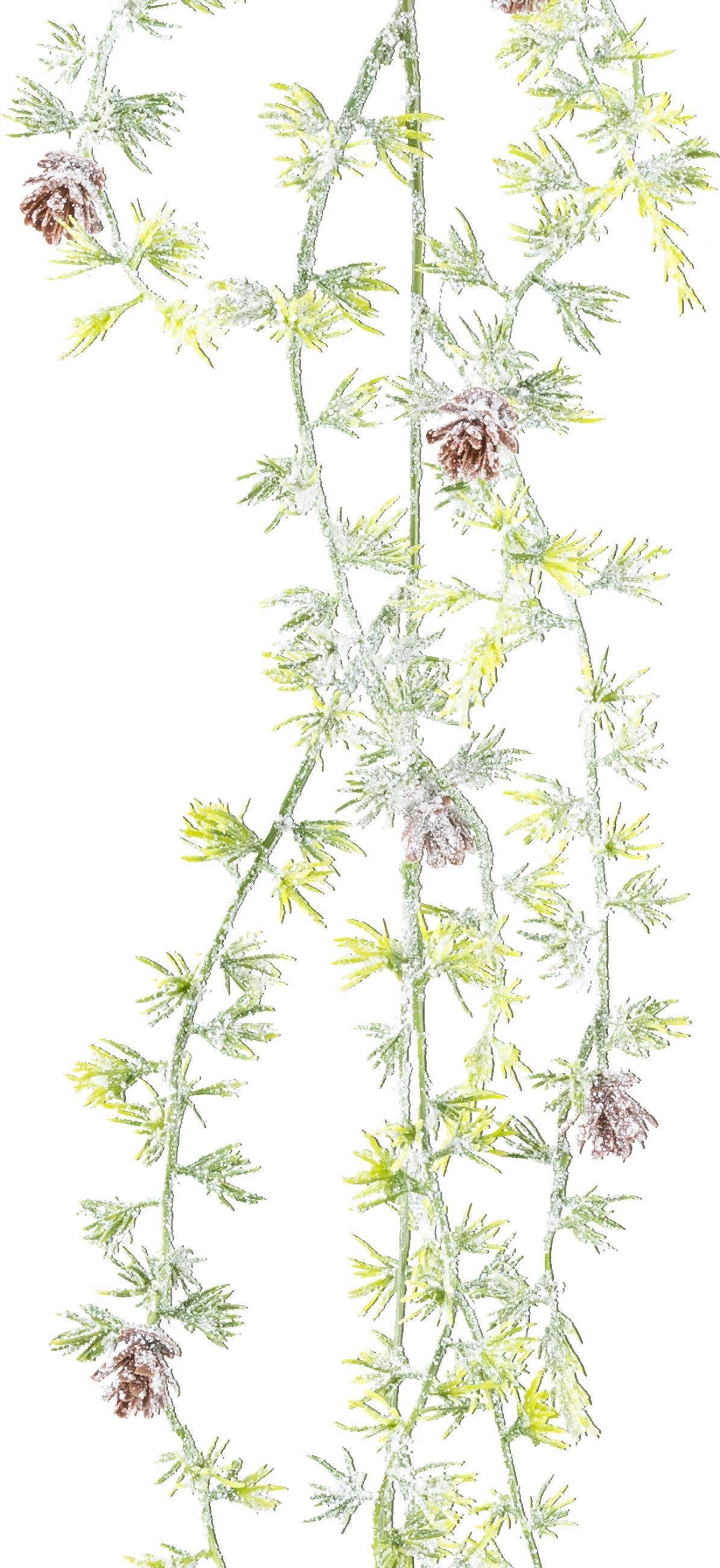 Kunstgirlande Zederngirlande, Creativ green, mit Frost-Optik und Zapfen