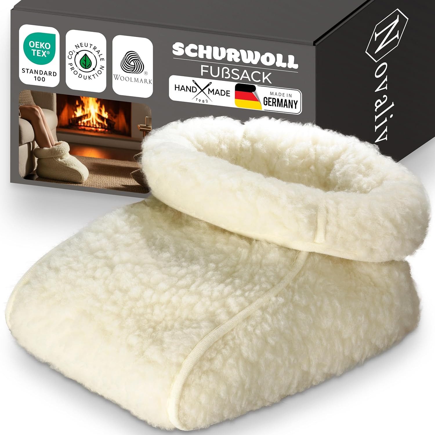 Novaliv Haltungskissen Novaliv Schurwoll-Fußsack 1er Set – Fußwärmer ohne Strom aus 100% Scha, 1-tlg., Novaliv Schurwoll-Fußsack 1er Set - Fußwärmer ohne Strom aus 100% Scha