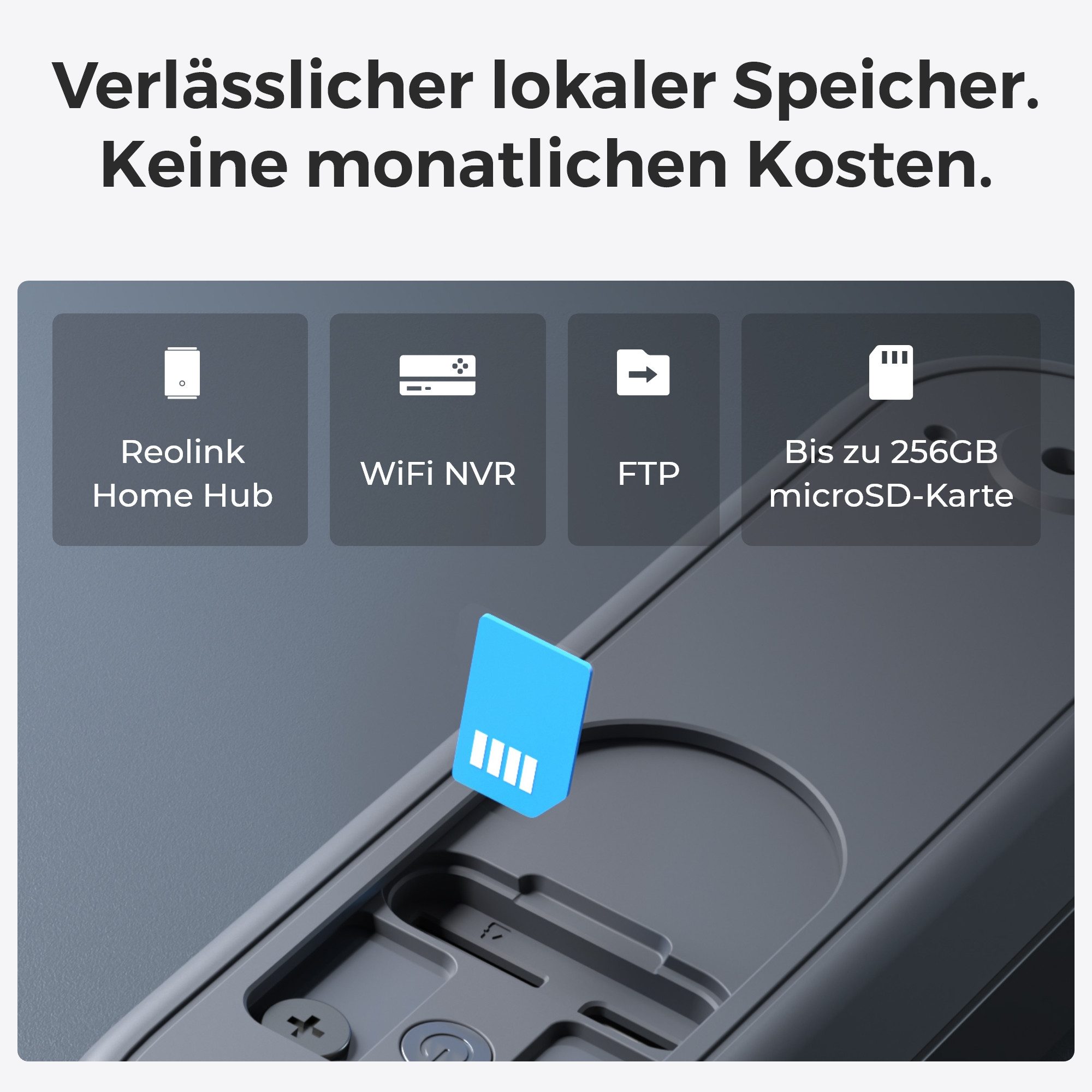 Reolink Smart Home Türklingel Akku-Türklingel Smarte 2K Dualband-WLAN (AuBenbereich, 2K 4M, Personen-/Fahrzeug-/Paketerkennung 5/2,4GHz Dualband-WLAN)