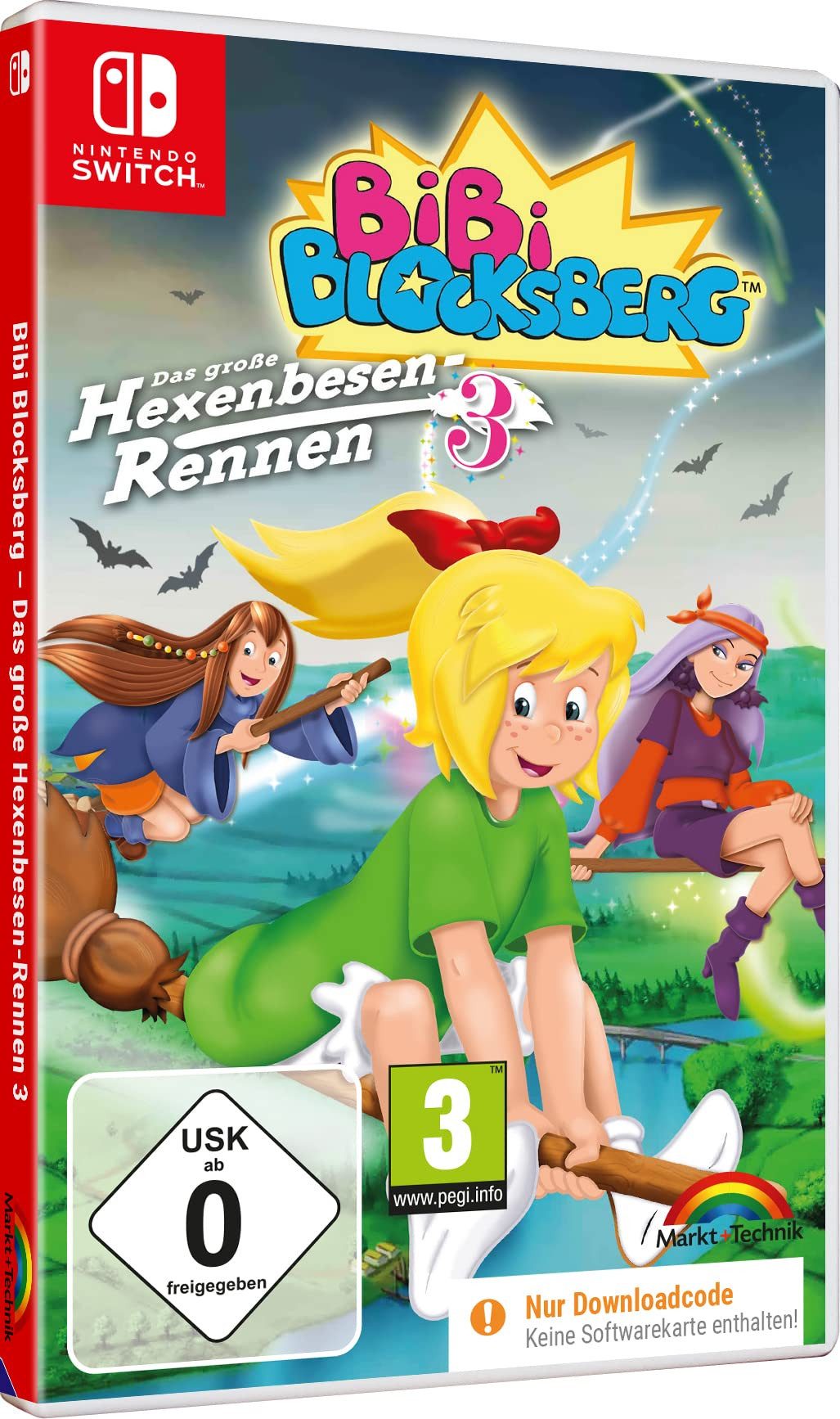 Bibi Blocksberg - Das große Hexenbesen Rennen 3 - für Switch - Code (Code in a Box), Nintendo Switch