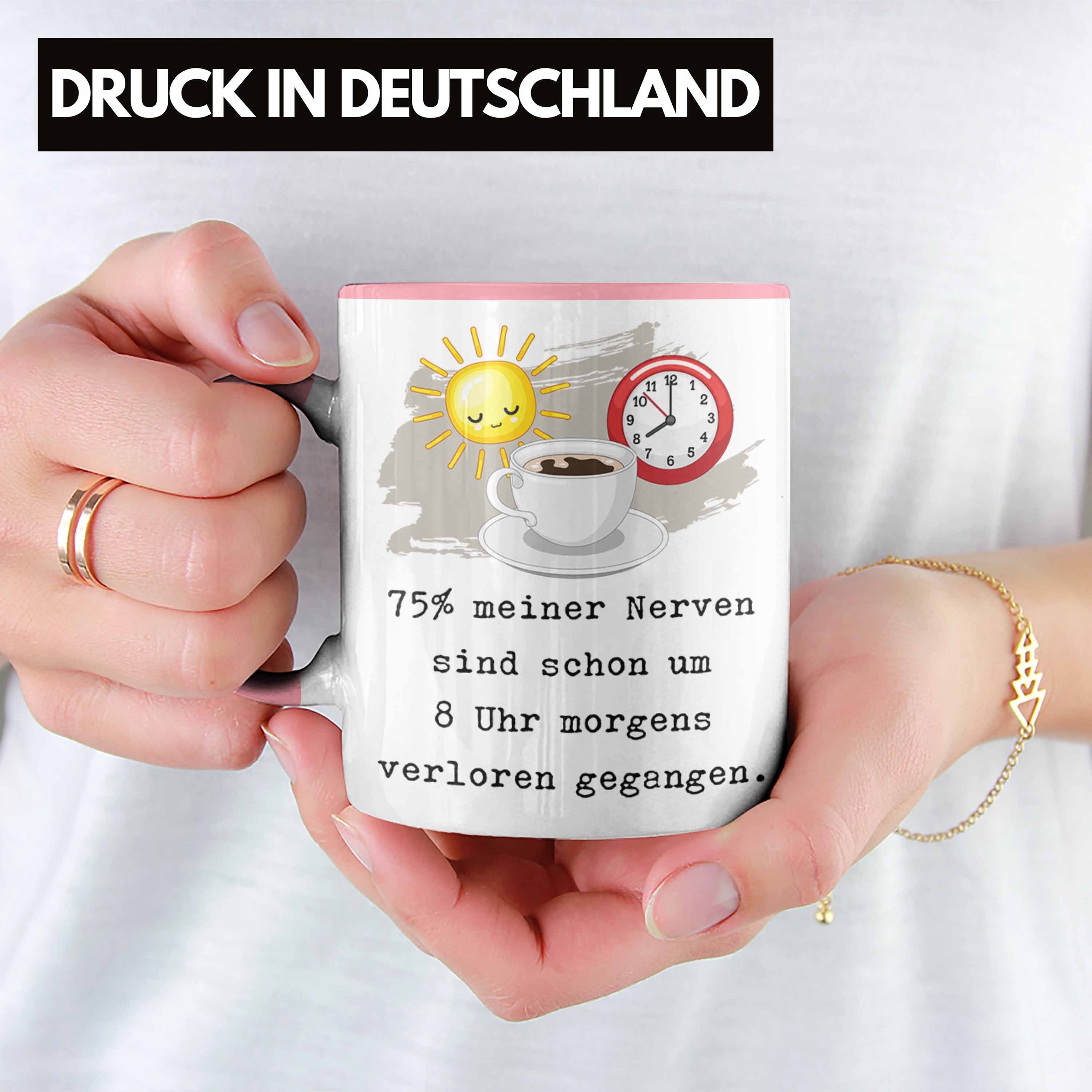 Arbe Geschenkidee Sprüche Tasse Trendation Geschenk Kollegin Genervt Morgenmuffel Tasse Rosa