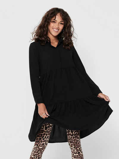 JDY Tunikakleid JDYPIPER L/S SHIRT DRESS WVN NOOS mit Volant