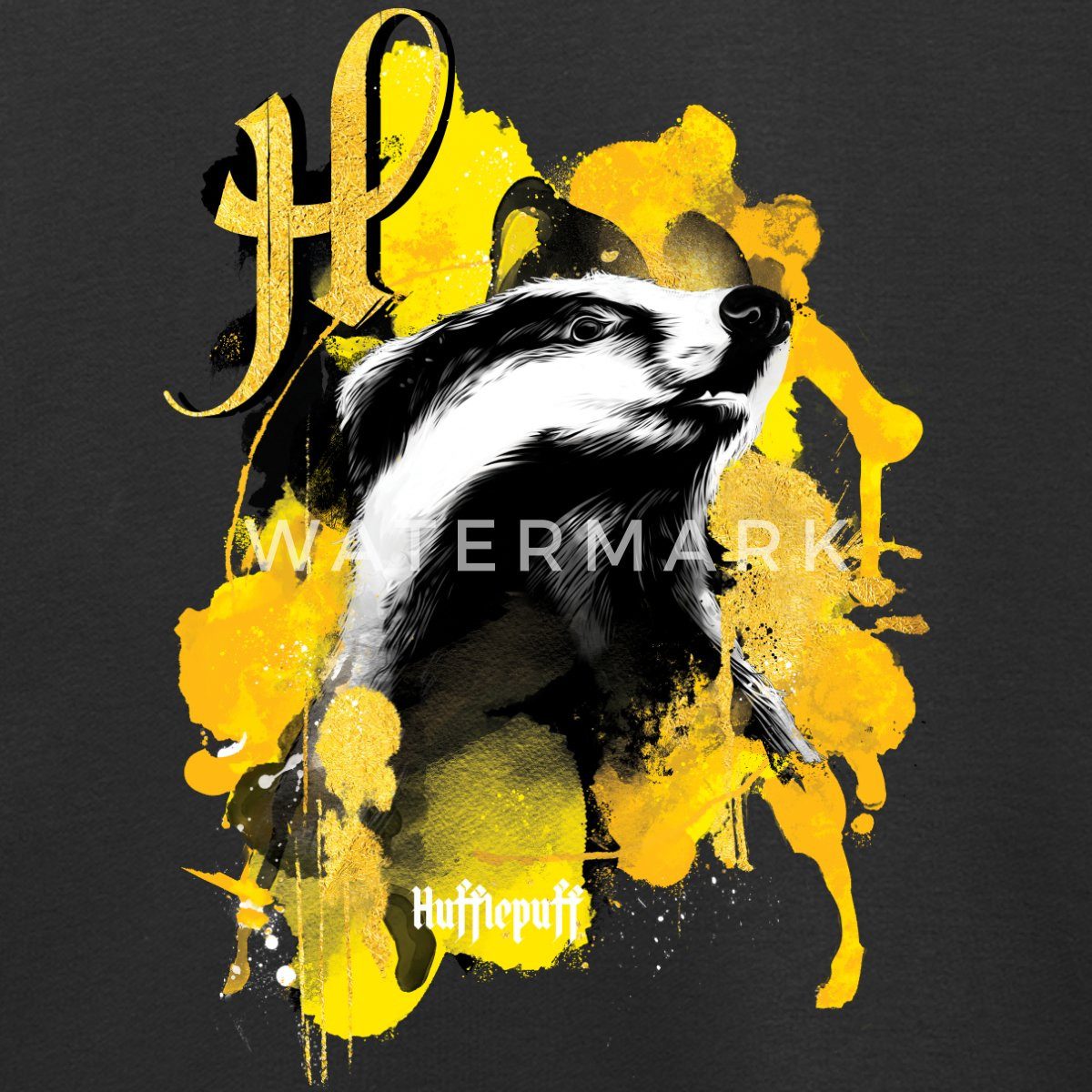 Spreadshirt Sweatshirt Harry Potter Haus Hufflepuff Dachs Kinder Premium Pullover (1-tlg)