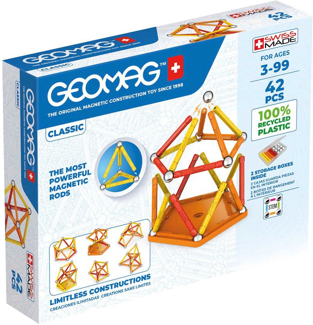 Geomag™ GEOMAG™ Classic, Recycled Magnetspielbausteine, (42 St), aus recyceltem Material; Made in Europe