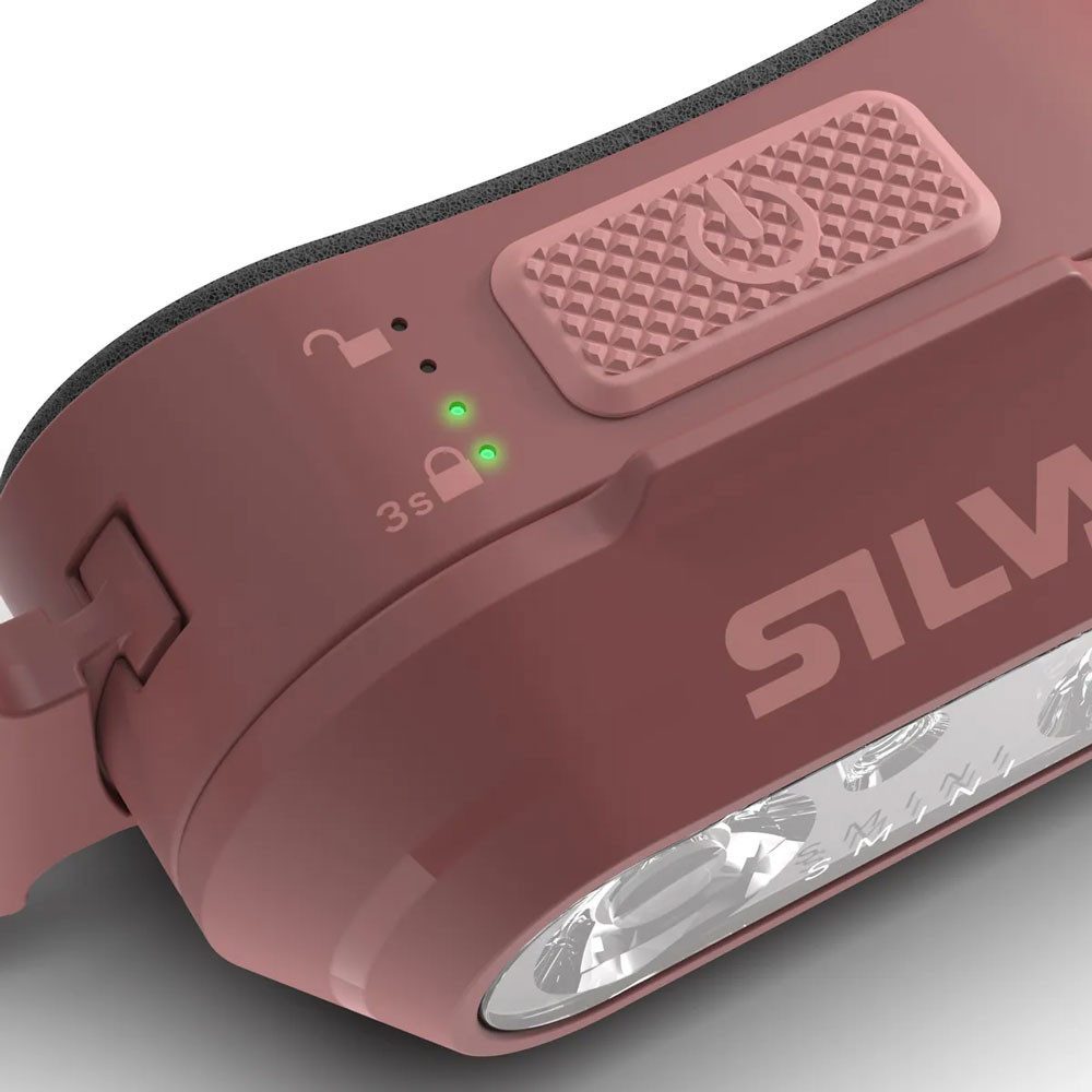 Silva LED Stirnlampe Smini Fly LED Stirnlampe 250 Lumen mit Kordelstirnband - Rosa (1-St), sehr leicht, lange Laufzeit