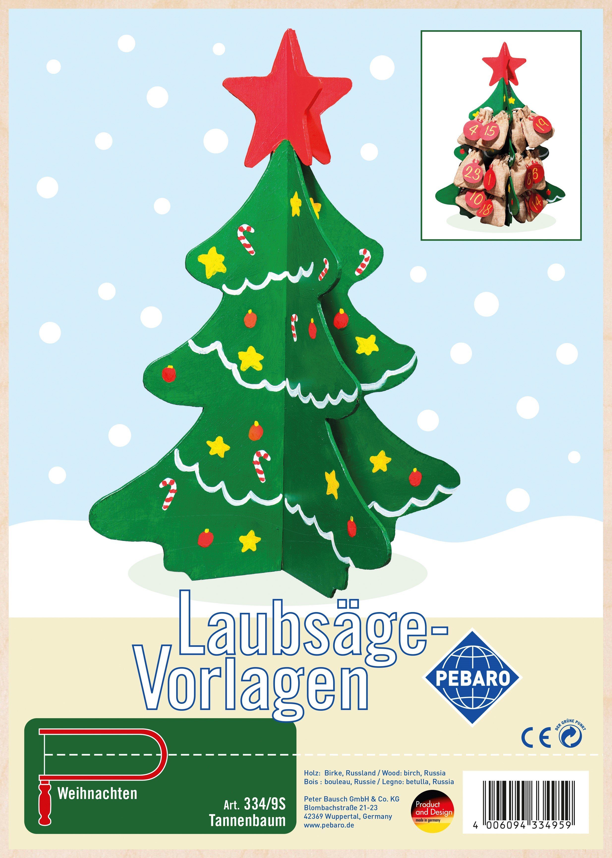 Pebaro Kreativset Laubsägevorlage "Tannenbaum", 334/9S