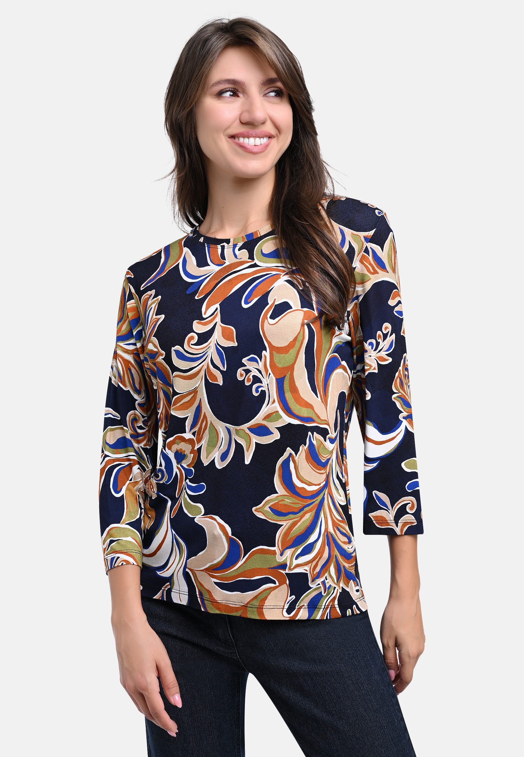 BICALLA T-Shirt Shirt mit Blätter-Print in günstig online kaufen