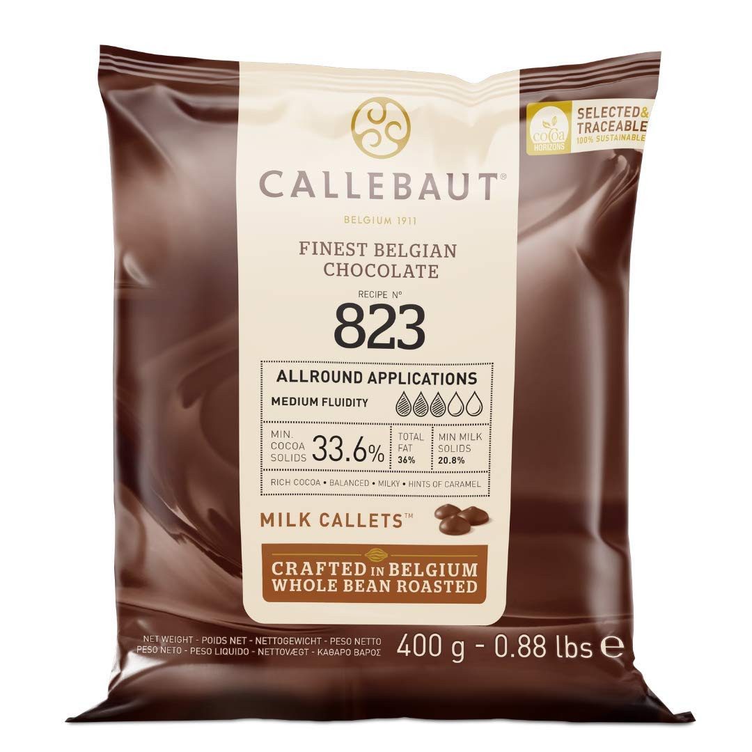 Callebaut Schokolade CALLEBAUT, Rezept No. 823, Vollmilch Schokoladenkuvertüre, 400 g