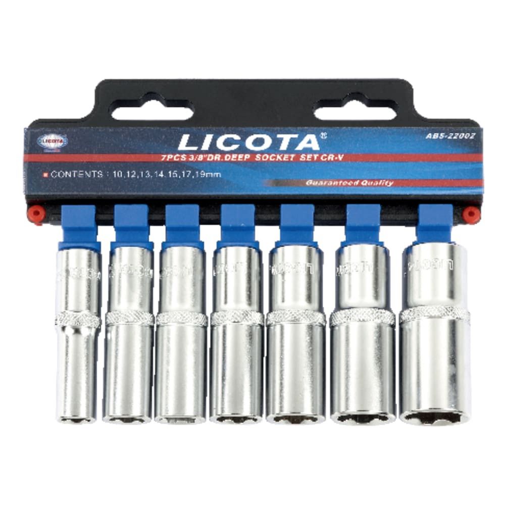 Boni-Shop Steckschlüssel Nuss Set 3/8 Zoll, SW 10-19 mm, 6pt, Steckschlüssel Set (Set), Präzise 6pt Ausführung
