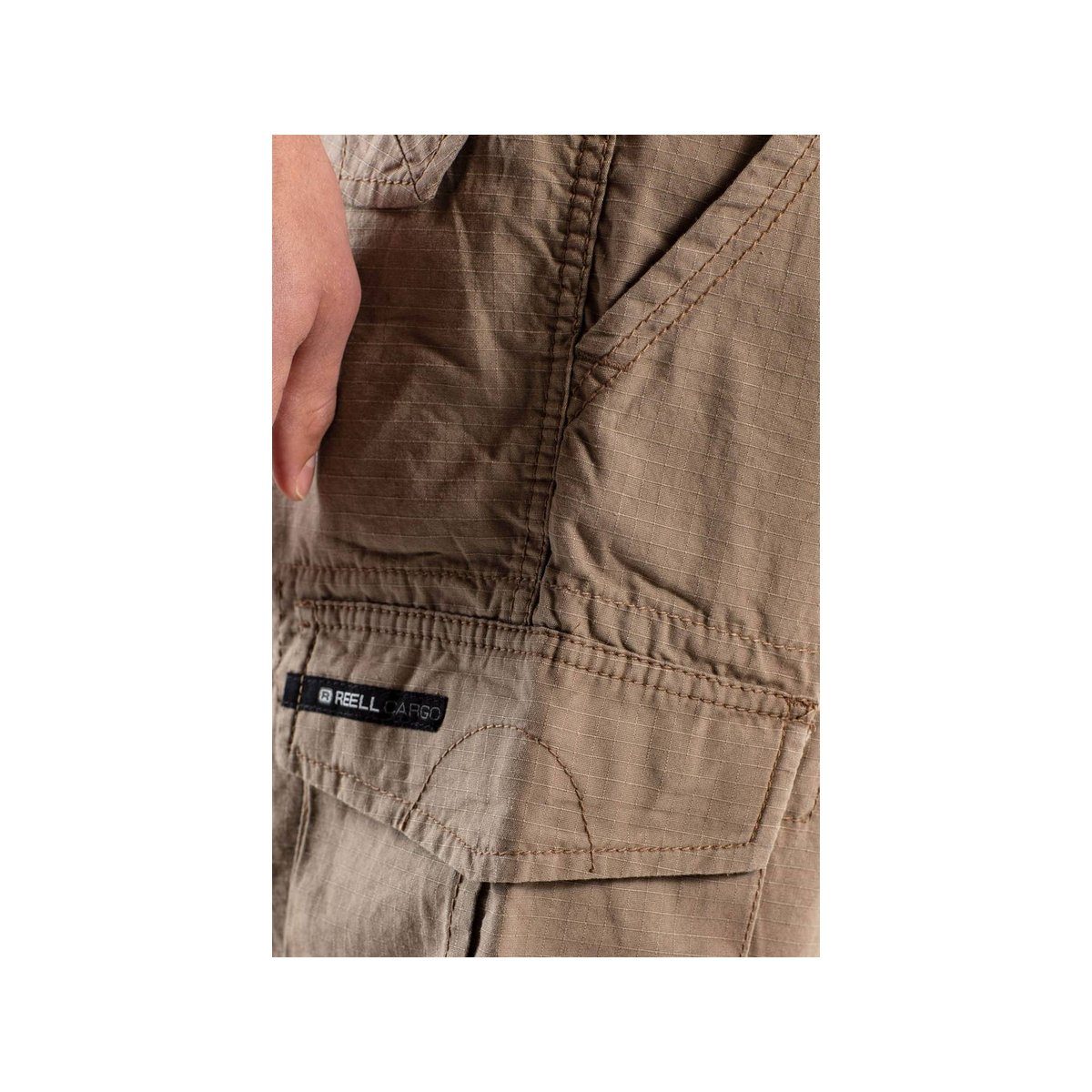 regular taupe Cargoshorts keine REELL uni (1-tlg., Angabe)