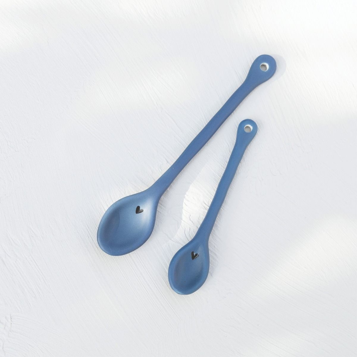 Bastion Collections Besteck-Set Iris Blue, Keramik, Spülmaschinengeeignet, Blau, Herz, H: cm