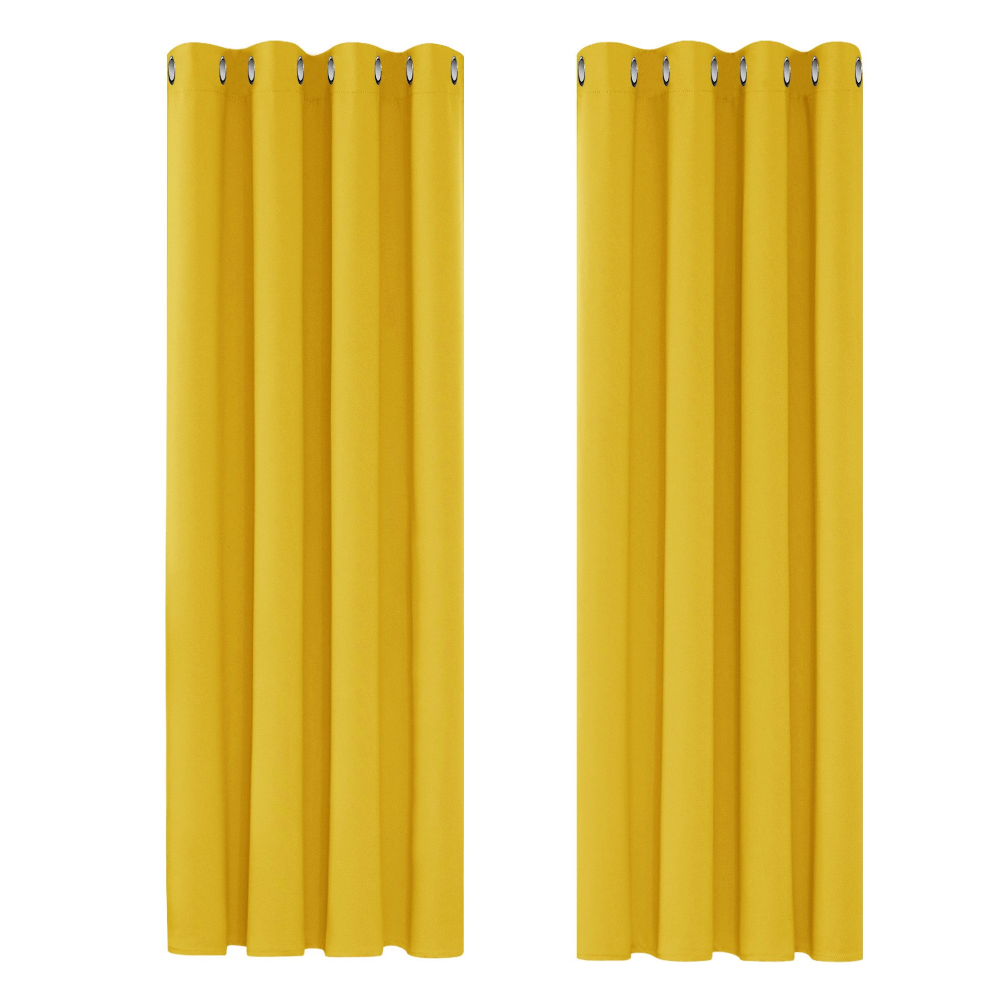 Deconovo Verdunkelungsvorhang Gardinen mit Ösen Blickdichte Vorhang Kälteschutz Schlafzimmer 2er Set, Blackout Curtain einfarbig Thermo Vorhang Verdunkelung Wär – Bild 2 von 5