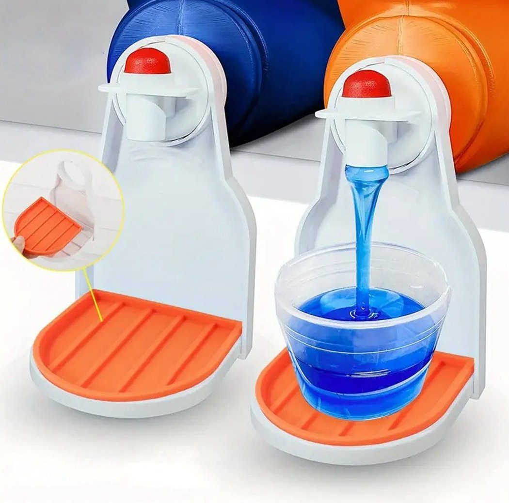 TUABUR Flaschenuntersetzer Waschmittelbecherhalter, faltbar, auslaufsicher + Matte orange Farbe