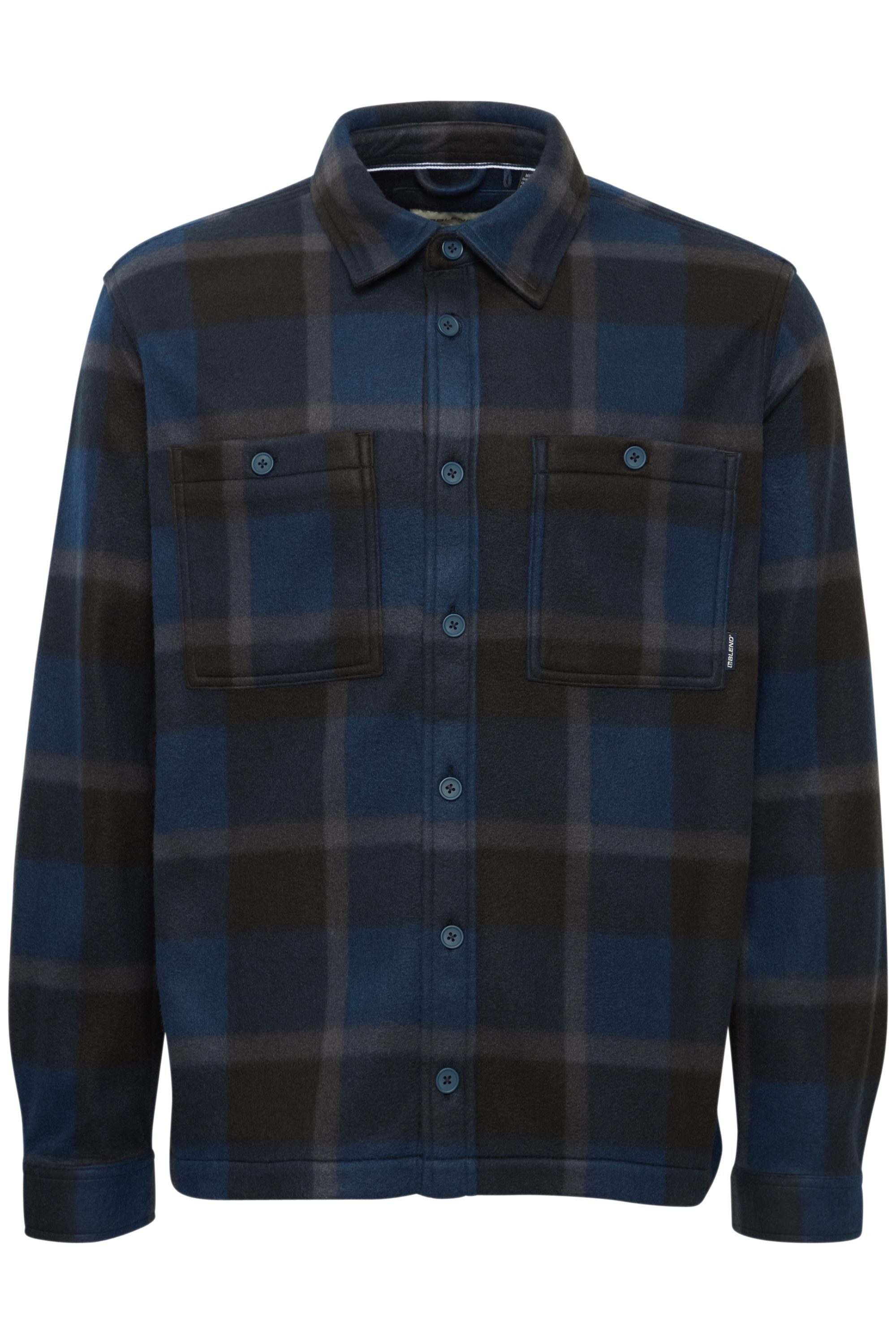 Blend Langarmhemd BHOvershirt Lässiges kariertes Overshirt mit Brusttasche günstig online kaufen