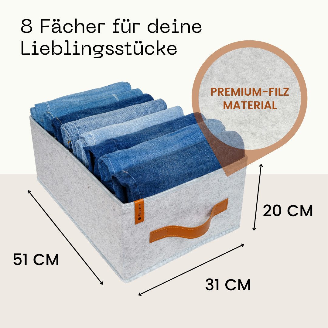 o'secret Organizer Filz Kleiderschrank Organizer für günstig online kaufen