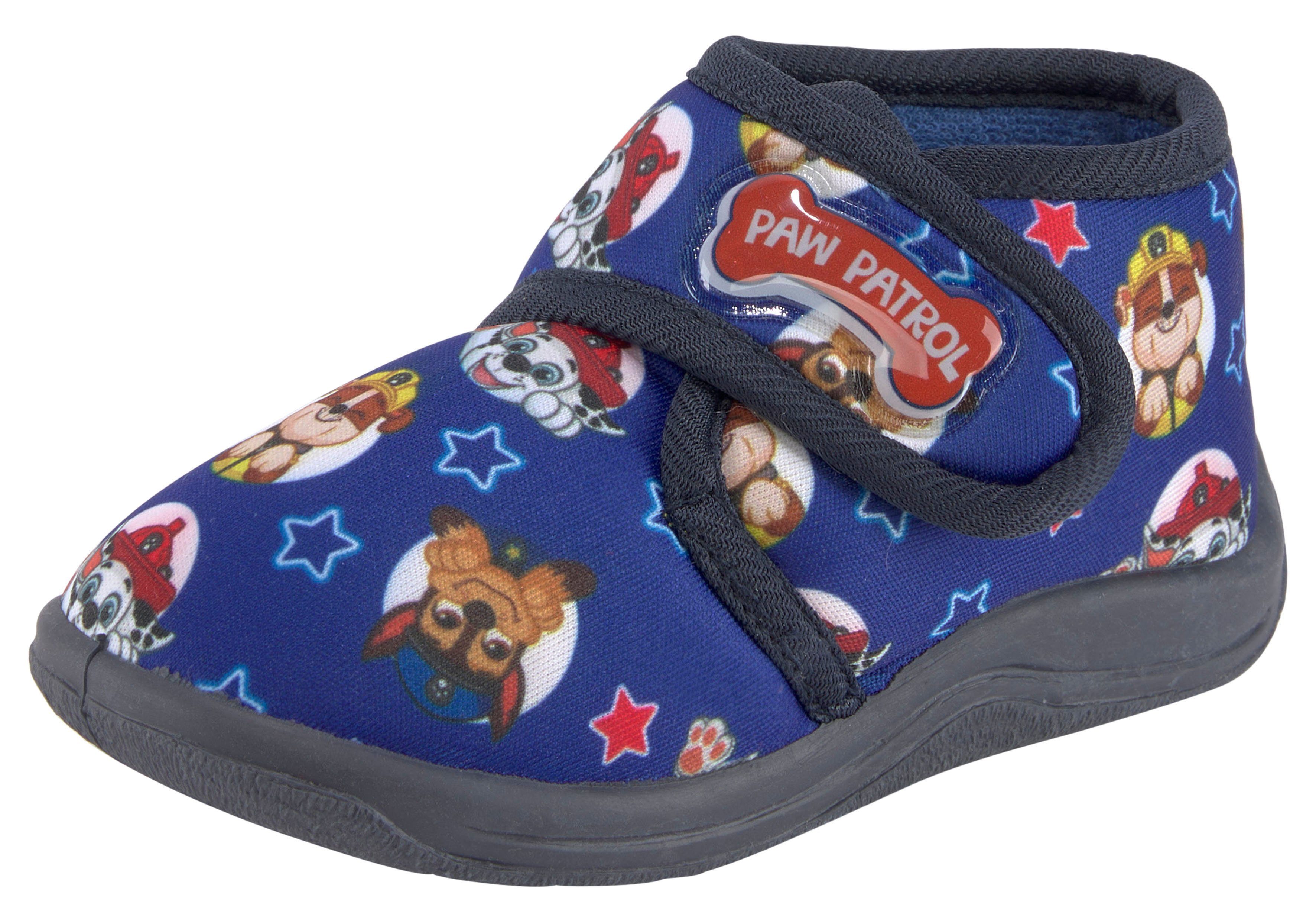 Disney Paw Patrol Hausschuh mit Klettverschluss, Laufsohle mit  rutschhemmender Profilierung