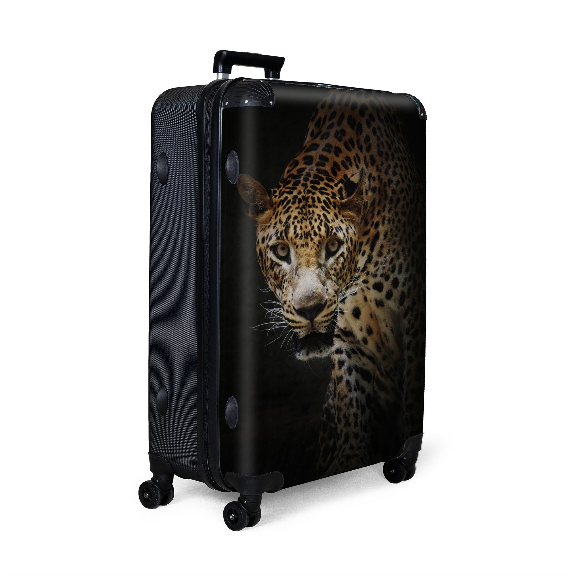 NoBoringSuitcases.com© Hartschalen-Trolley Leopard - Schwarz - günstig online kaufen