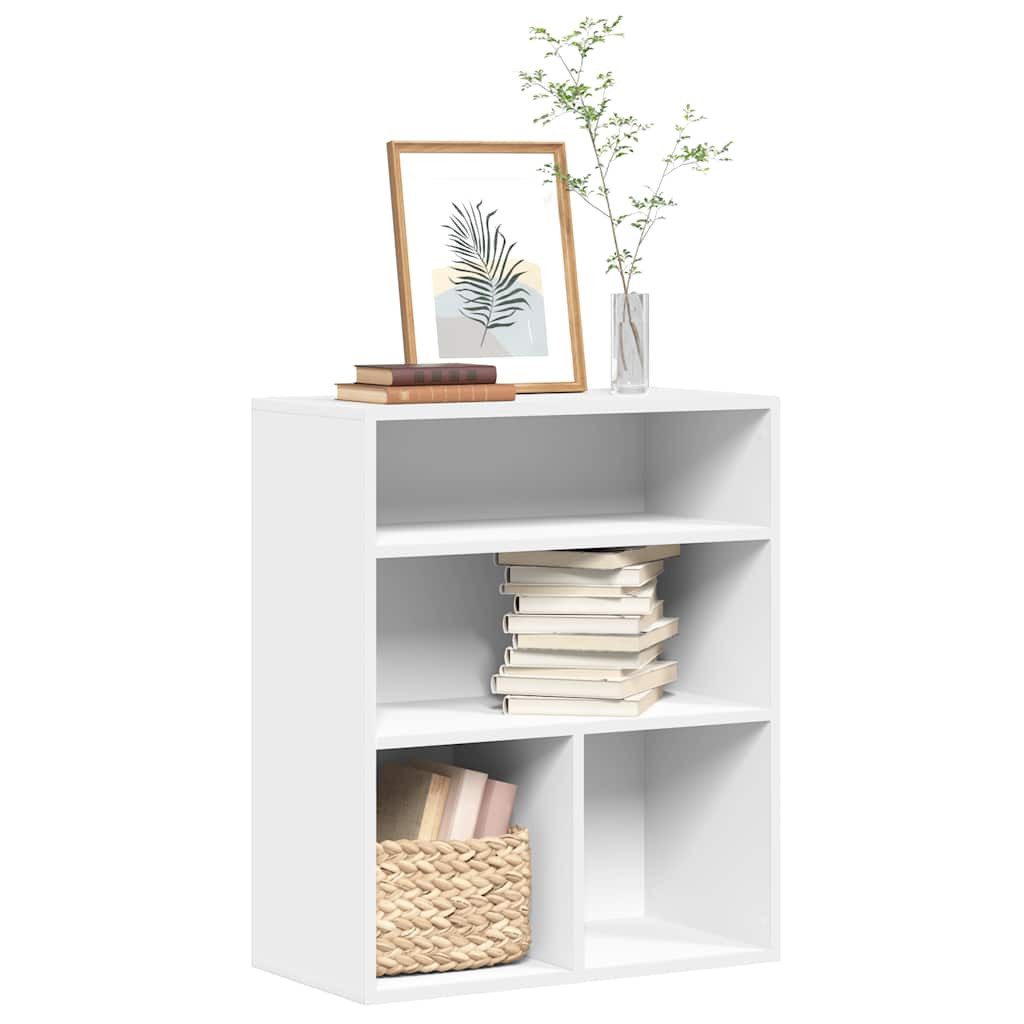 vidaXL Bücherregal Bücherregal Weiß 60x30x71,5 cm Holzwerkstoff, 1-tlg.