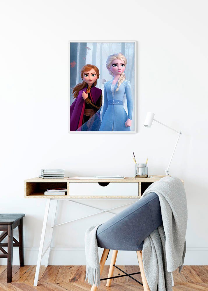 Komar Bild Frozen Sisters in the Wood, Disney (1 St), Wandbild zur Dekoration im Kinderzimmer - ohne Rahmen