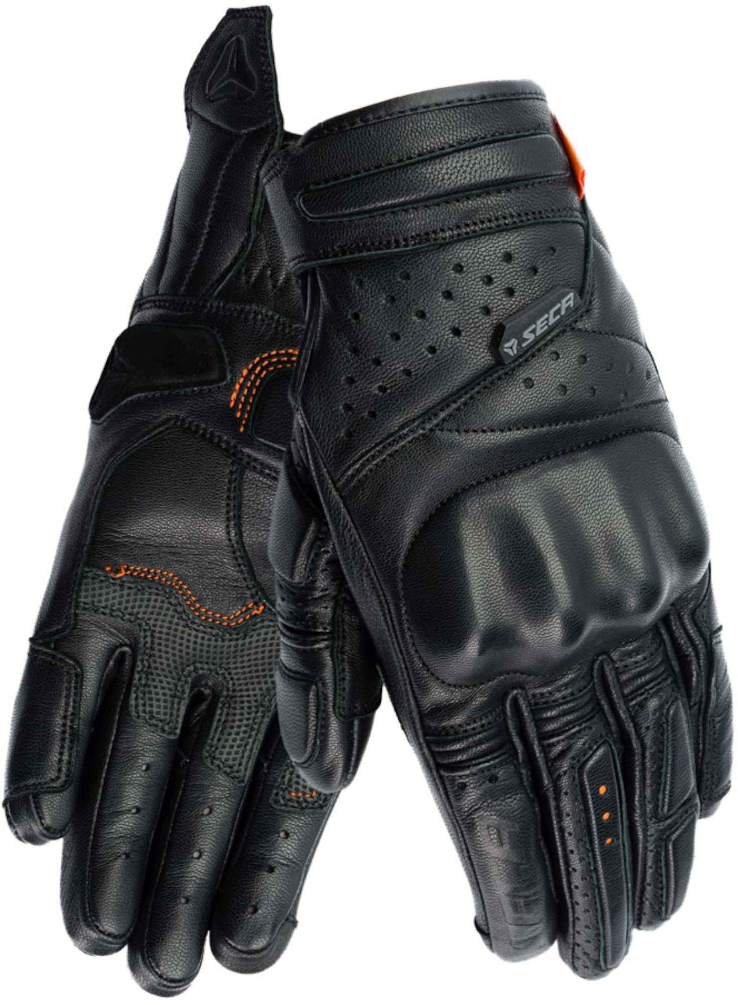 SECA Motorradhandschuhe Seca Ghost perforierte Motorrad Handschuhe perforiert,Touchscreenbedienung möglich