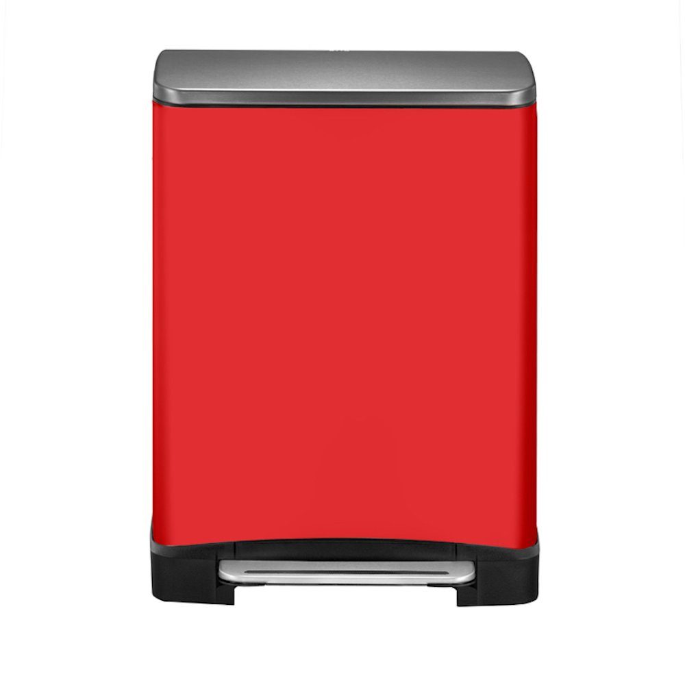 PROREGAL® Mülleimer Stilvoller Treteimer mit extra breitem Pedal, 12L, Edelstahl