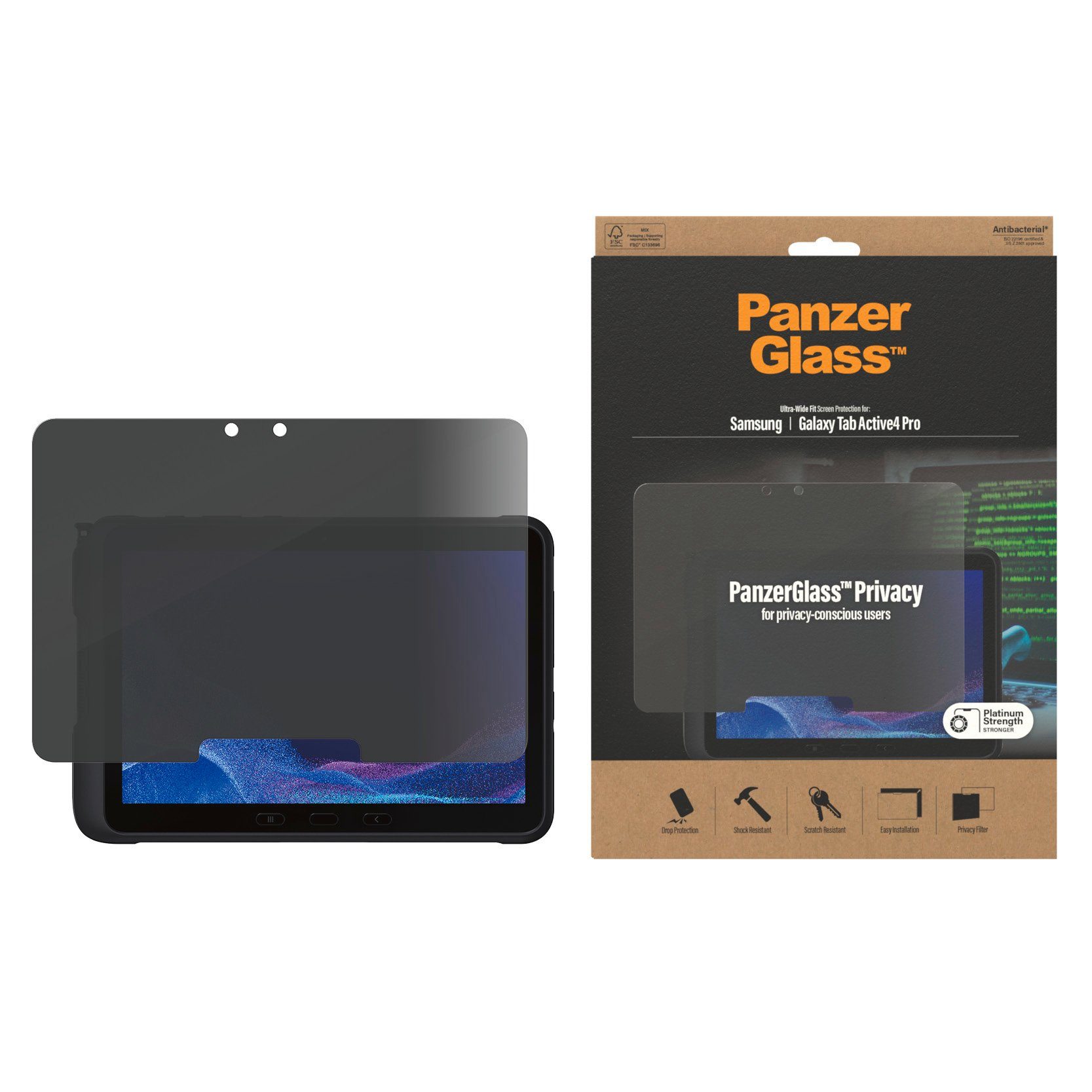 PanzerGlass Privacy Screen Protector für Samsung Galaxy Tab Active Pro ...