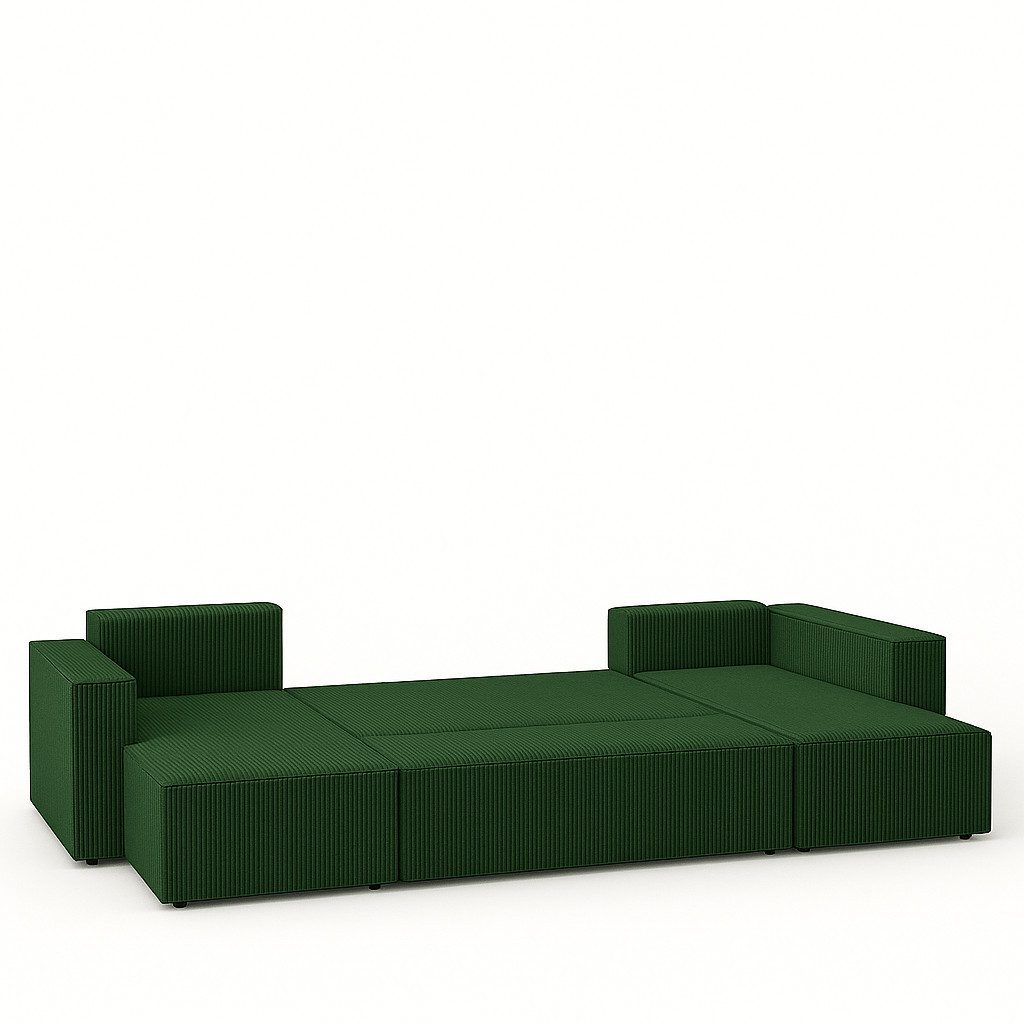 NACANAPA Ecksofa VELO U, Funktion Schlafen, Behälter für Bettzeug, lose Zie günstig online kaufen