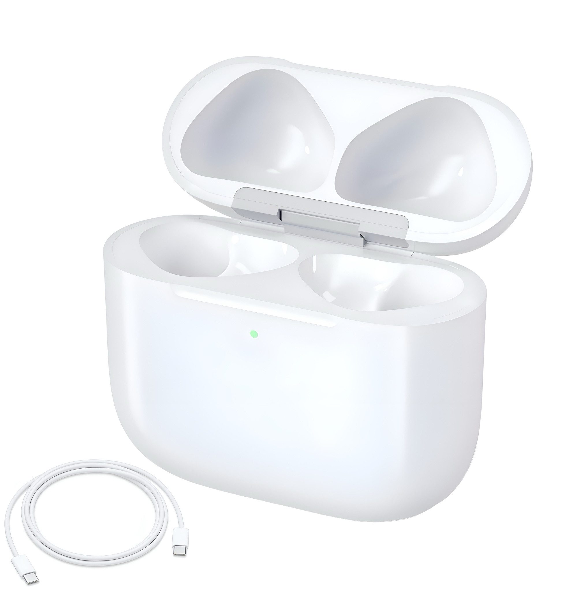 CULTZEN Kabellose Ladecase Kompatibel mit AirPods 4 mit MagSafe Akku-Ladestation (1 mA, Ladezubehör-Set, Ladecase für AirPods 4 mit MagSafe und USB-C Funktion, Mit Sync-Taste, LED-Anzeige und MagSafe-kompatibler Ladefunktion)