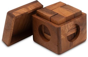 Logoplay Holzspiele Spiel, Soma Würfel Gr. S - 6 cm Kantenlänge - 3D Puzzle - Knobelspiel im Holzkasten Holzspielzeug