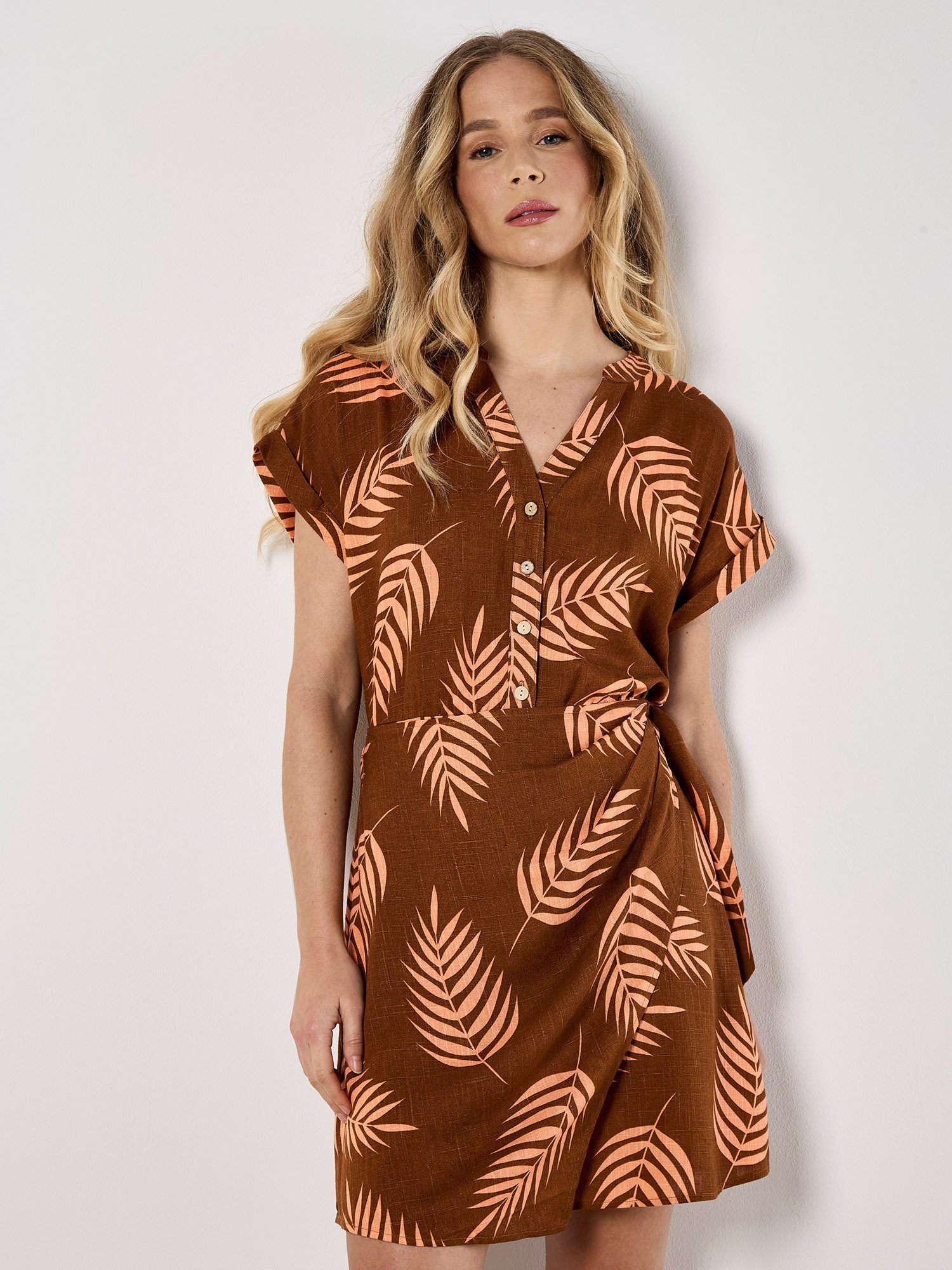 Apricot Druckkleid günstig online kaufen