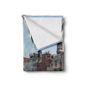 Wohndecke Gemütlicher Plüsch für den Innen- und Außenbereich, Abakuhaus, Italien Venedig Gondel Canal Foto