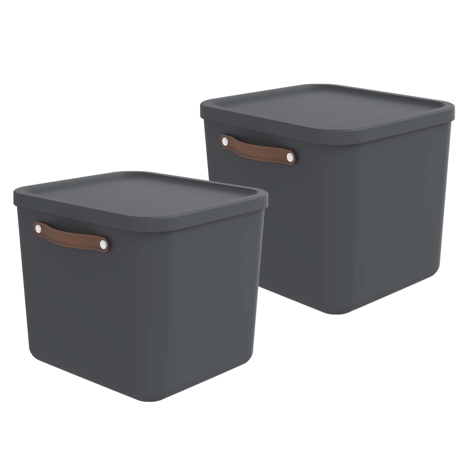 ROTHO Aufbewahrungsbox 2er-Set Aufbewahrungskiste 40l (Aufbewahrungsset, 2er-Set)