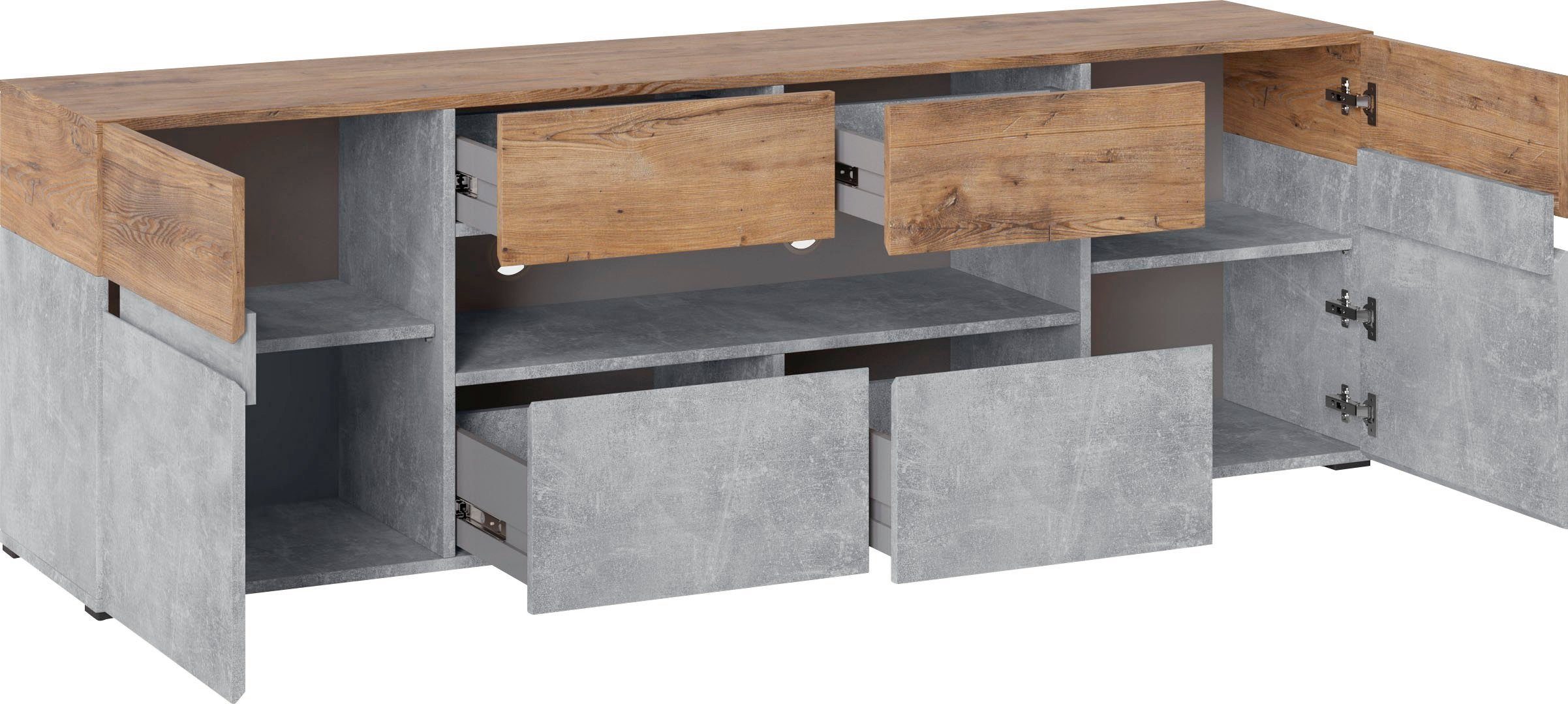 Home affaire Lowboard Rimini, Breite 180 cm