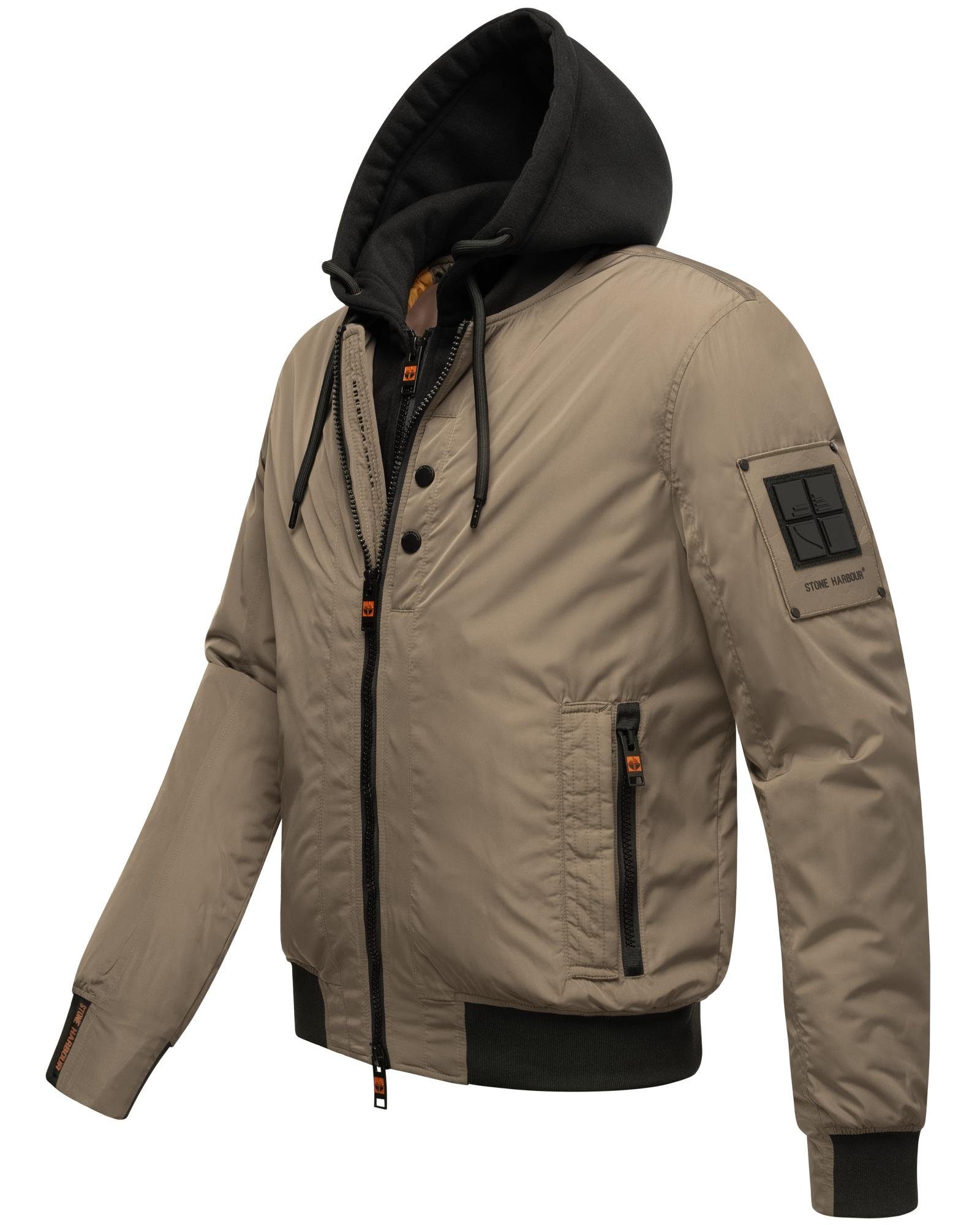 Stone Harbour Bomberjacke Hoobo Stylische Herren Fliegerjacke mit abnehmbarer Innenjacke