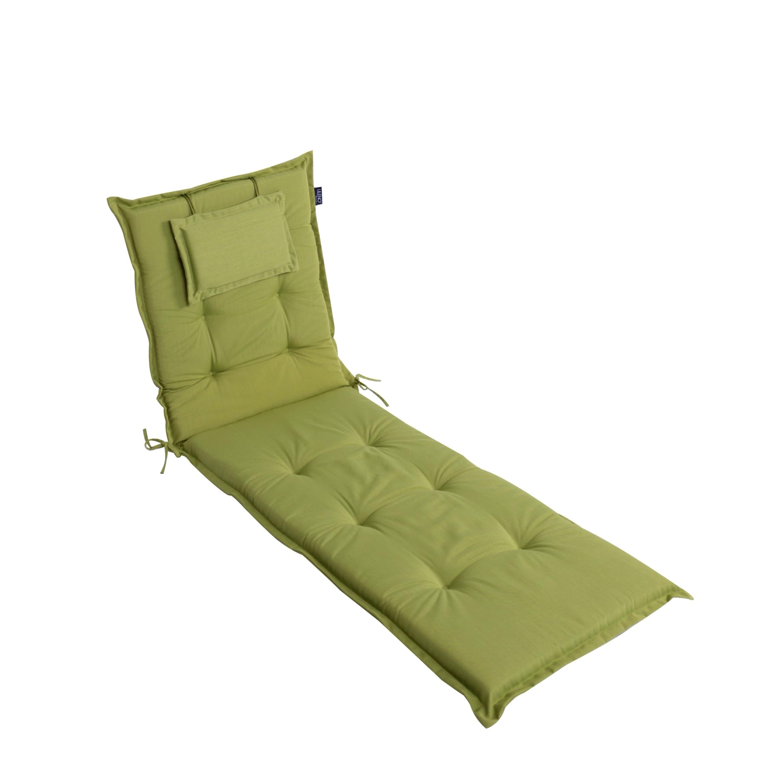 LILENO HOME Liegenauflage perfekt für Strandliegen, Sonnenliege Auflage, Gartenliege Auflage, (1er Set), Polsterauflage Grün, Auflagen für Gartenliegen