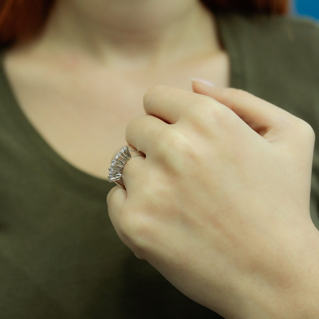 EinStein Diamant Trauring 0,55 Carat 5 Diamanten Allianzring Memoire Ring 1 günstig online kaufen