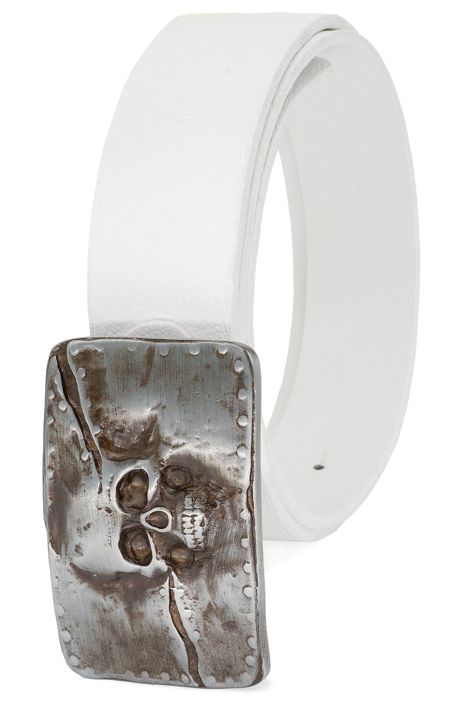 Cipo & Baxx Ledergürtel Herren Gürtel BA-CG170 (1-St) Schnalle mit Schädel- günstig online kaufen