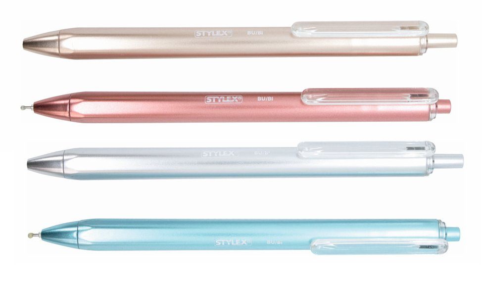 Stylex Schreibwaren Ручки 4 Gelschreiber / Schreibfarbe: blau / 0,5mm / 4 verschiedene Gelschrei