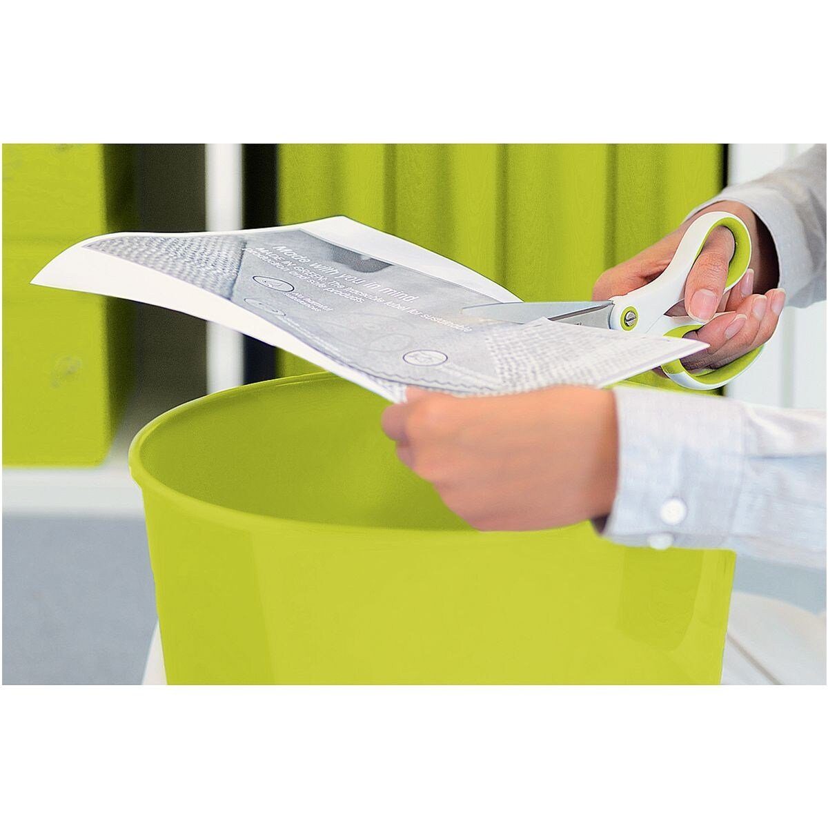 LEITZ Papierkorb WOW 5278, 15 Liter, mit integriertem Tragegriff