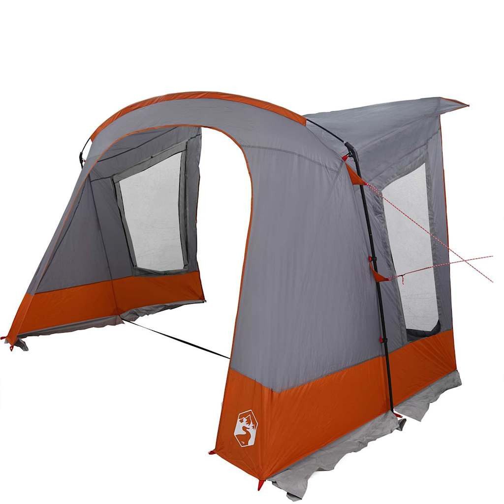 vidaXL Vorzelt Caravan Zelt für 3 Personen Grau und Orange 330 x 252 x 245 cm, (1 tlg)
