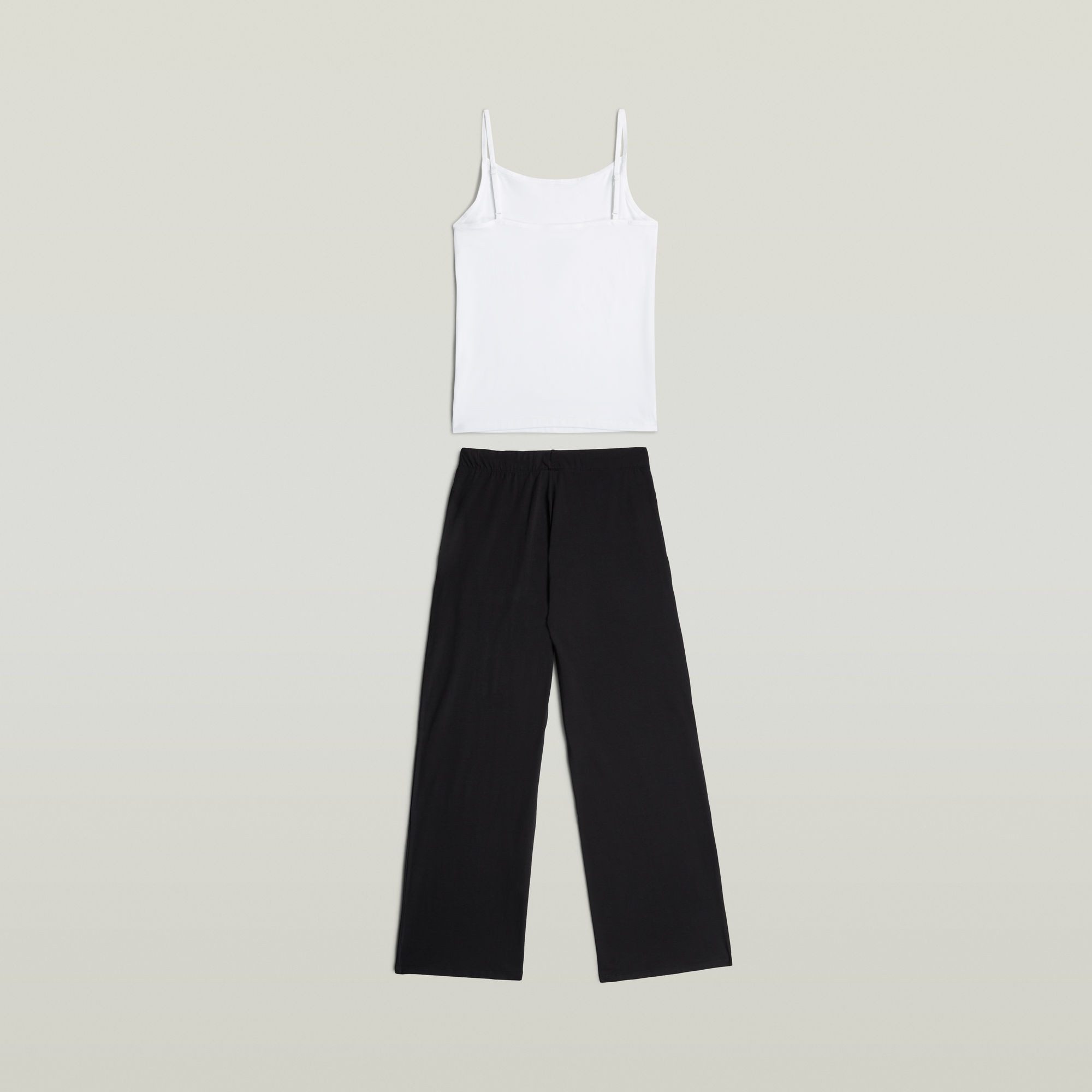 G-STAR Schlafanzug AMBRETTE, CAMI & WIDE LEG PANT (Set, 2 tlg) mit Label-Details, Baumwoll-Mix