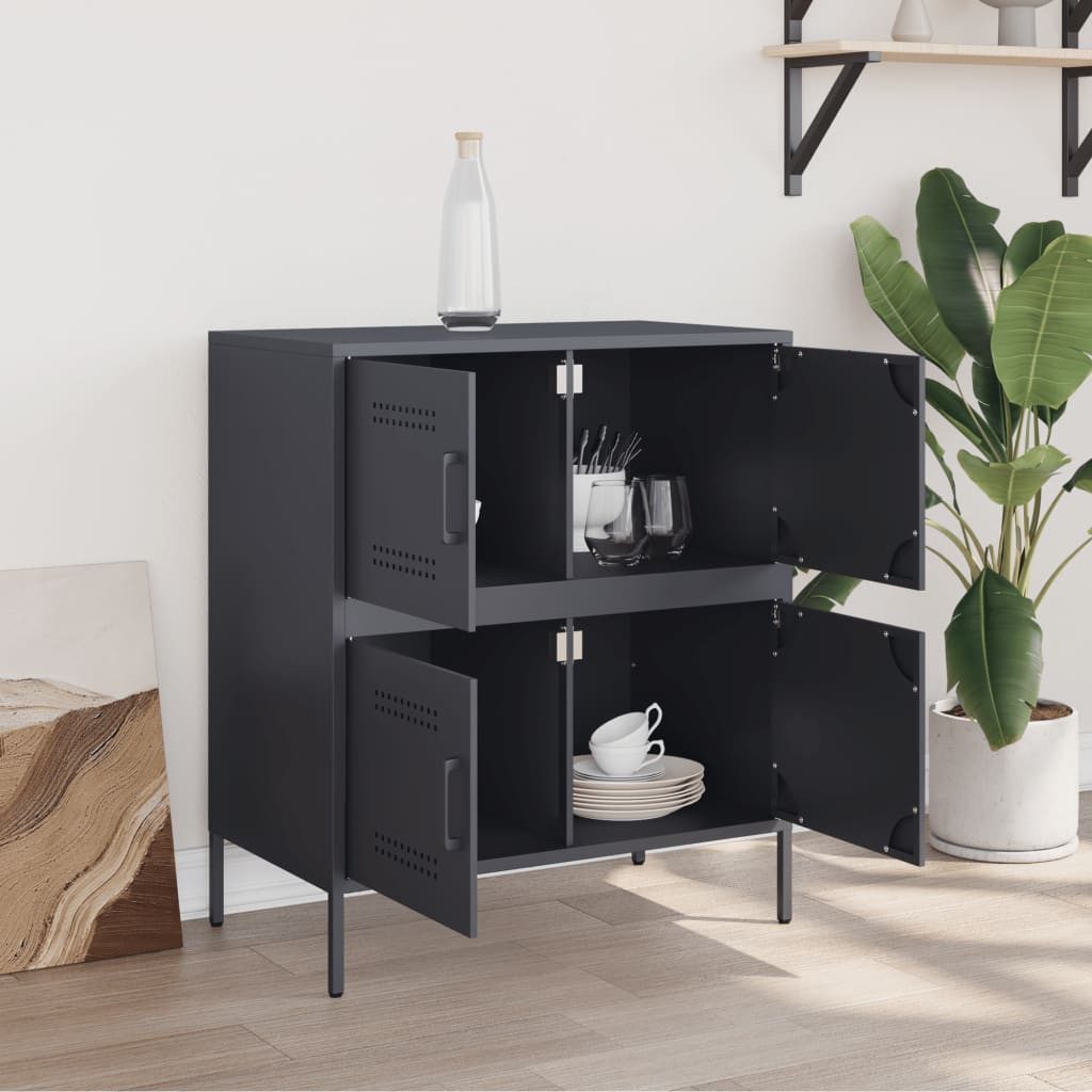 vidaXL Sideboard Sideboard Anthrazit 68x39x79 cm günstig online kaufen
