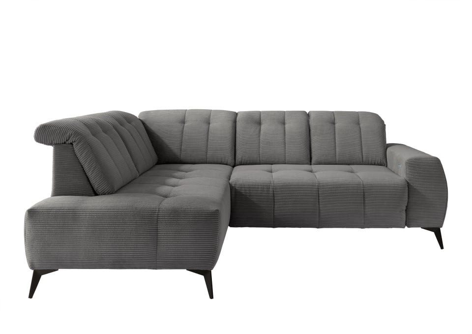 Myhomelando Ecksofa Summer Cord, mit Elektrofunktion, verstellbare Kopflehnen